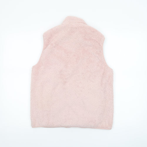 Yeation Womens Pink Fleece Zip Waistcoat Bodywarmer Size 14