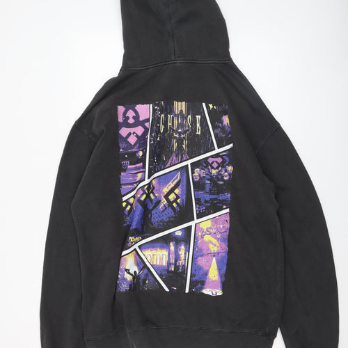 AS Colour Men Black XL Pullover Hoodie Graphic Print Fleece