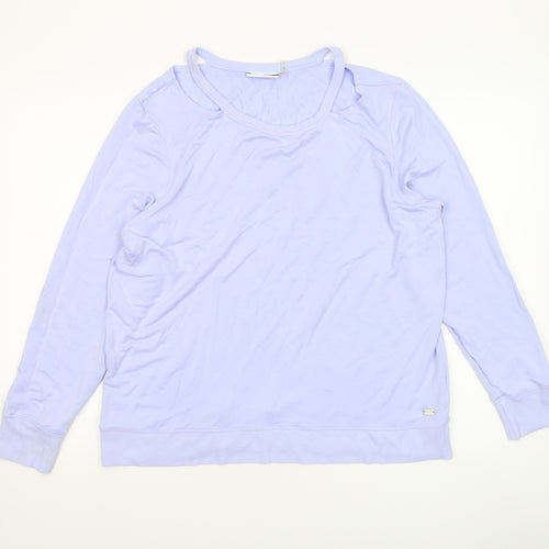 DKNY Sport Women's Lilac Pullover Sweatshirt XL Cotton Blend