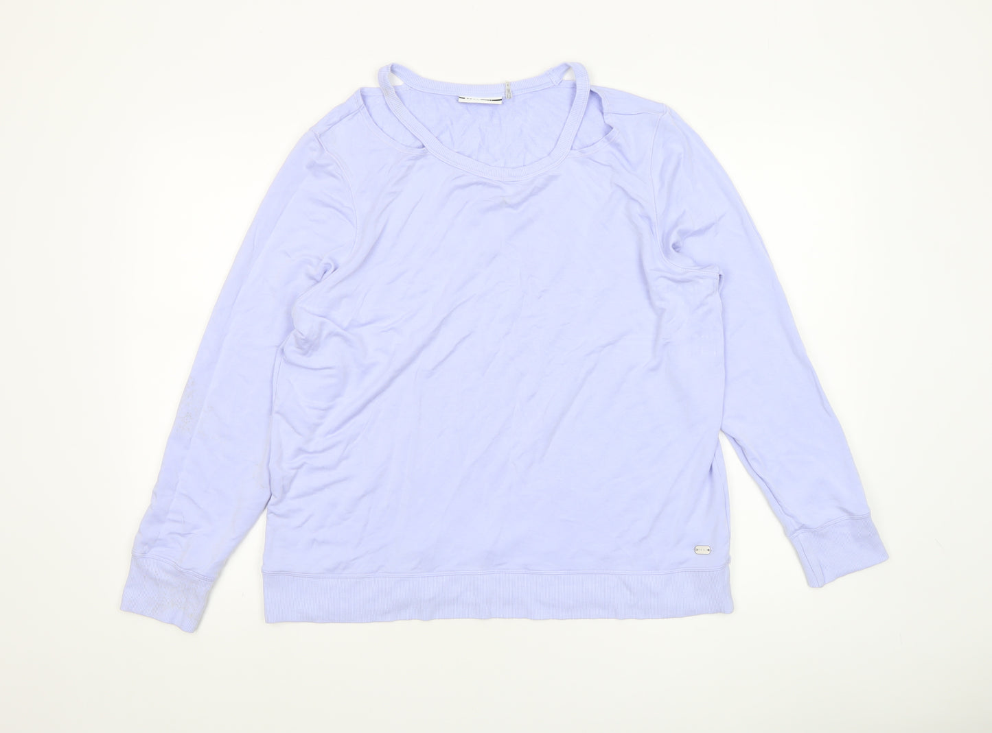 DKNY Sport Women's Lilac Pullover Sweatshirt XL Cotton Blend