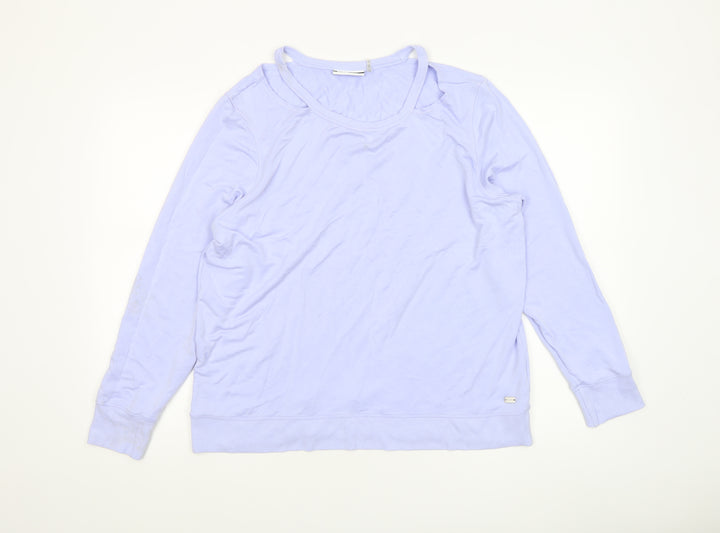 DKNY Sport Women's Lilac Pullover Sweatshirt XL Cotton Blend