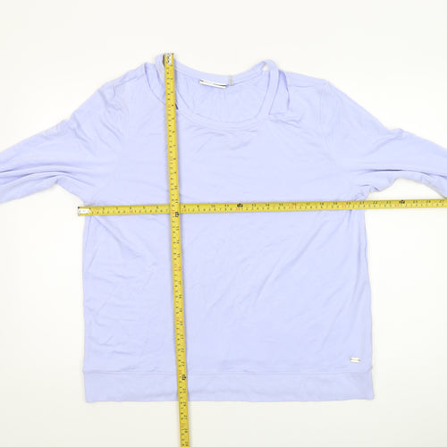 DKNY Sport Women's Lilac Pullover Sweatshirt XL Cotton Blend