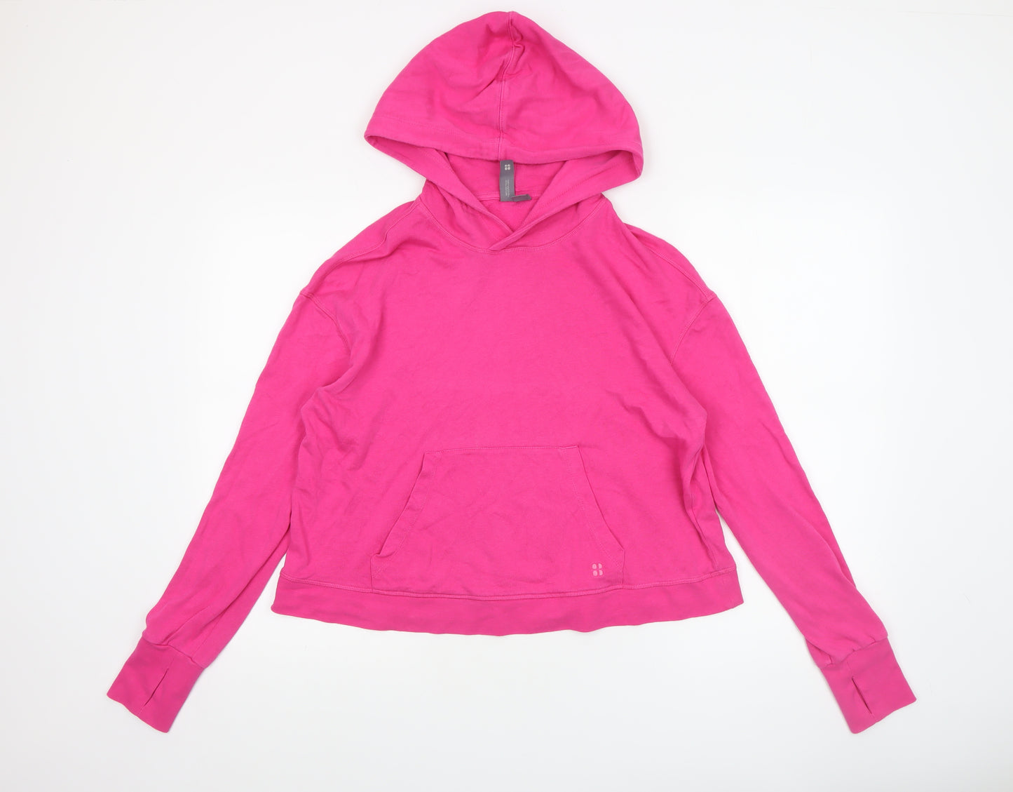 Sweaty Betty Womens Pink Size S Pullover Hoodie Cotton Blend