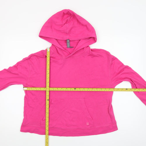 Sweaty Betty Womens Pink Size S Pullover Hoodie Cotton Blend