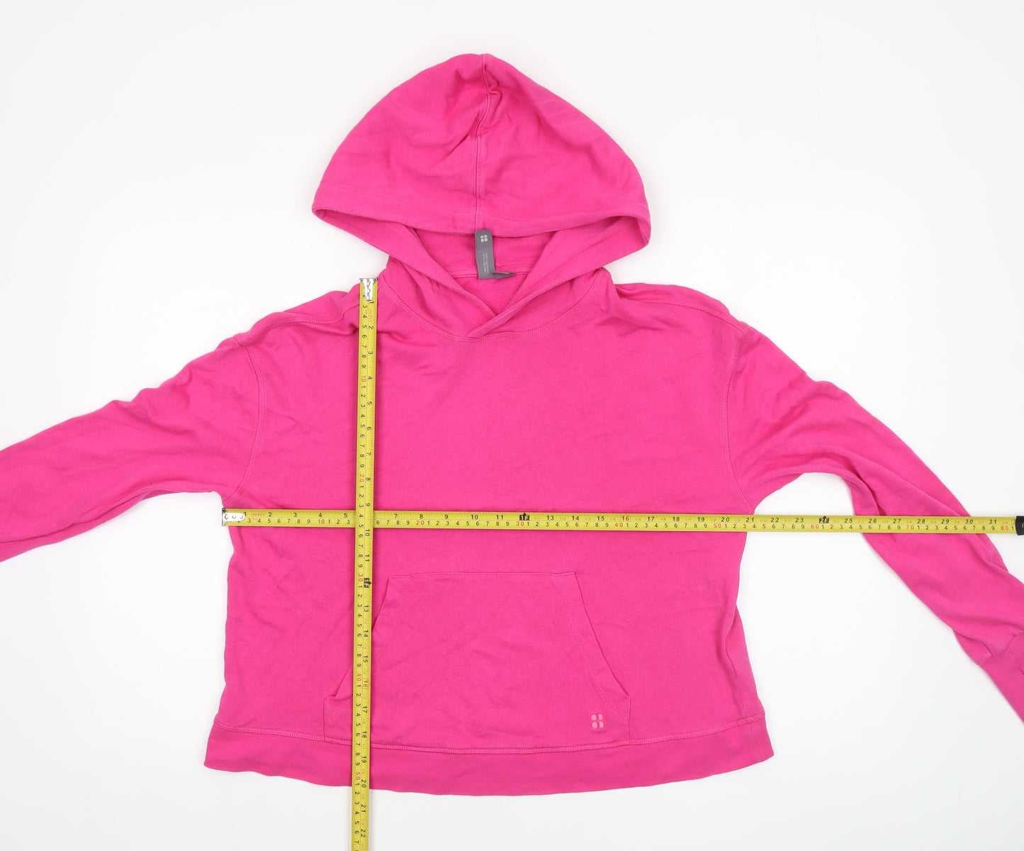 Sweaty Betty Womens Pink Size S Pullover Hoodie Cotton Blend