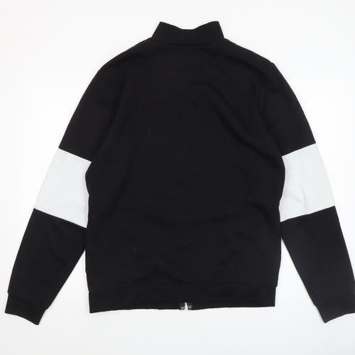 boohooMAN Men's Black M Full Zip Basic Jacket with Logo