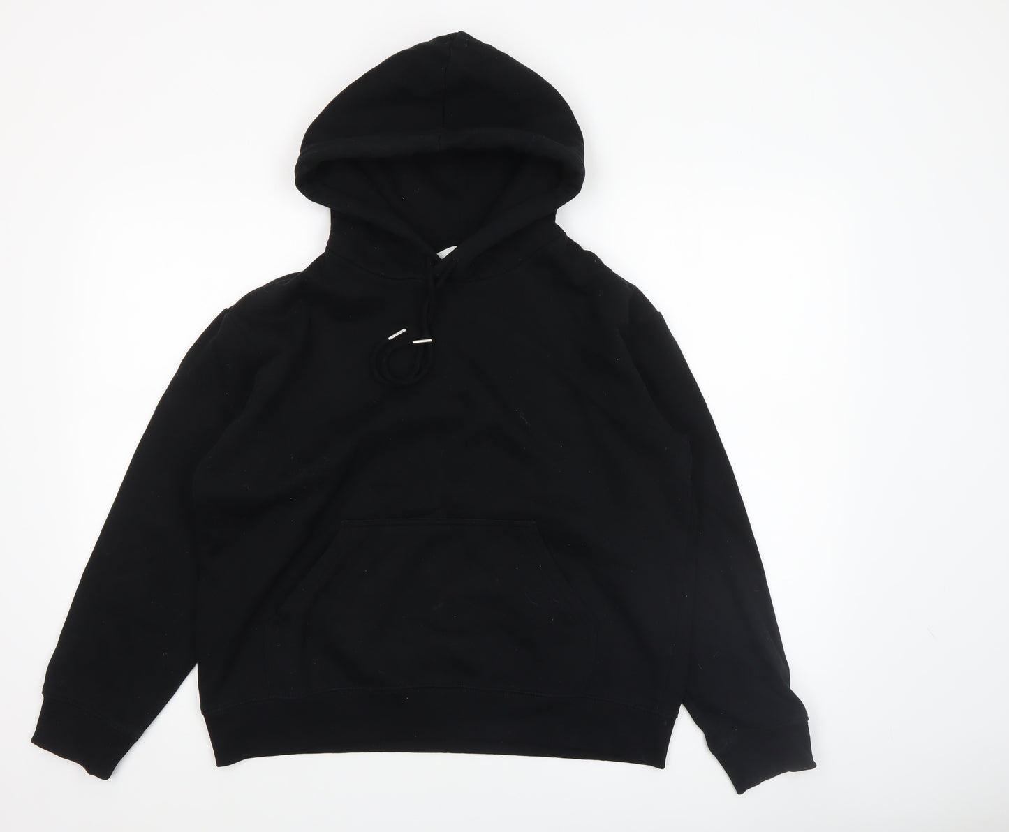 H&M Women Black Pullover Hoodie Size S 60% Cotton 40% Polyester