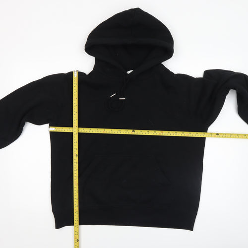 H&M Women Black Pullover Hoodie Size S 60% Cotton 40% Polyester