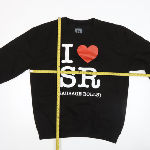 LB Men's Black I Love SR Sausage Rolls Sweatshirt XL Pullover