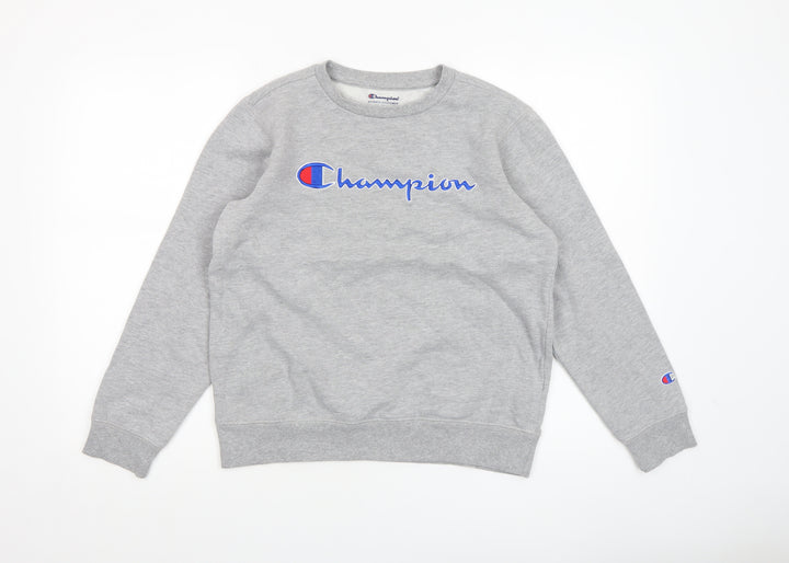 Champion Women’s Grey Crew Neck Pullover Sweatshirt Size L