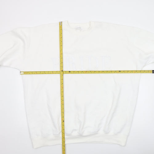 Six Stories Unisex White Bride Pullover Sweatshirt 2XL