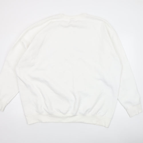 Six Stories Unisex White Bride Pullover Sweatshirt 2XL