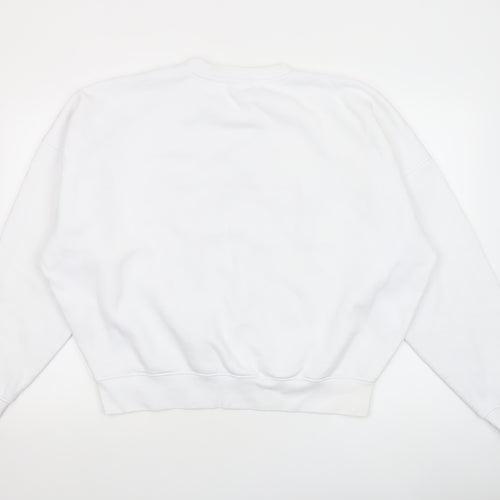 Six Stories Womens White XXL Christmas Pullover Sweatshirt