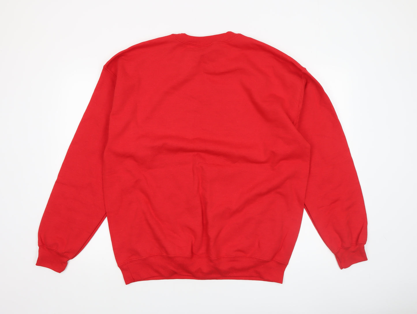 Gildan Men's Red Christmas Graphic Pullover Sweatshirt Size L