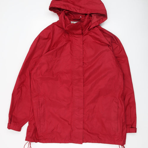 Alpine Trek Men's Red Waterproof Hooded Jacket Size L