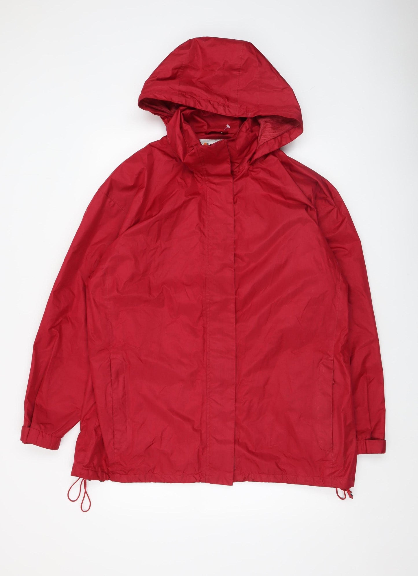 Alpine Trek Men's Red Waterproof Hooded Jacket Size L