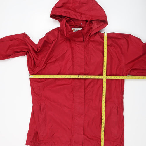 Alpine Trek Men's Red Waterproof Hooded Jacket Size L