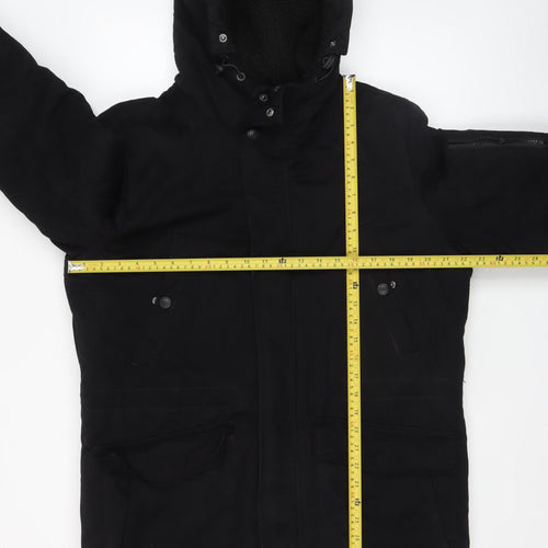 2nd Chapter Men's Black M Hooded Parka Jacket Lined Winter Coat