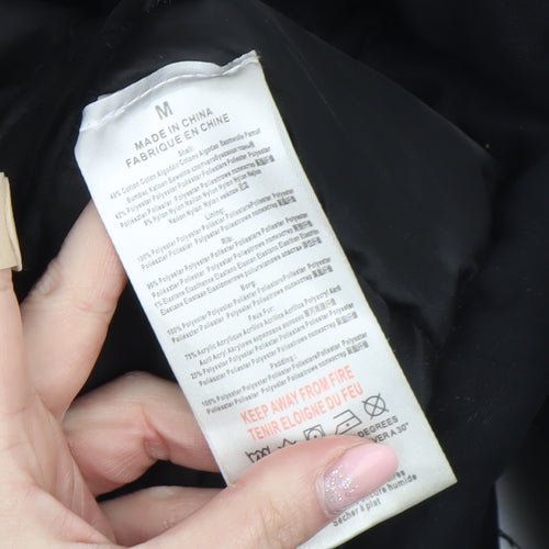 2nd Chapter Men's Black M Hooded Parka Jacket Lined Winter Coat