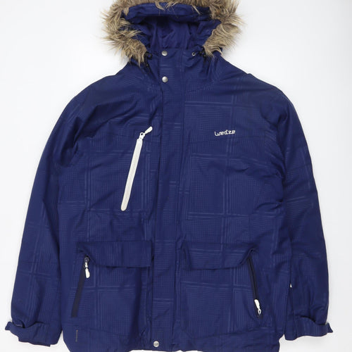Wedze Men's Blue Waterproof Ski Parka Jacket Size L