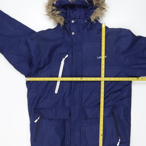 Wedze Men's Blue Waterproof Ski Parka Jacket Size L