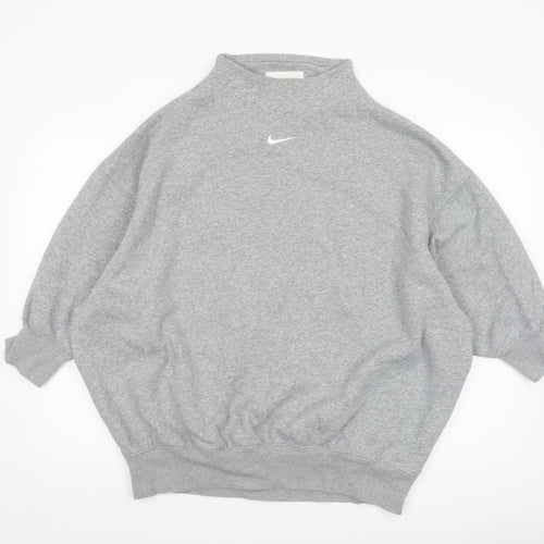 Nike Women's Grey Small Fleece Pullover Sweatshirt