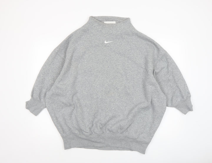 Nike Women's Grey Small Fleece Pullover Sweatshirt