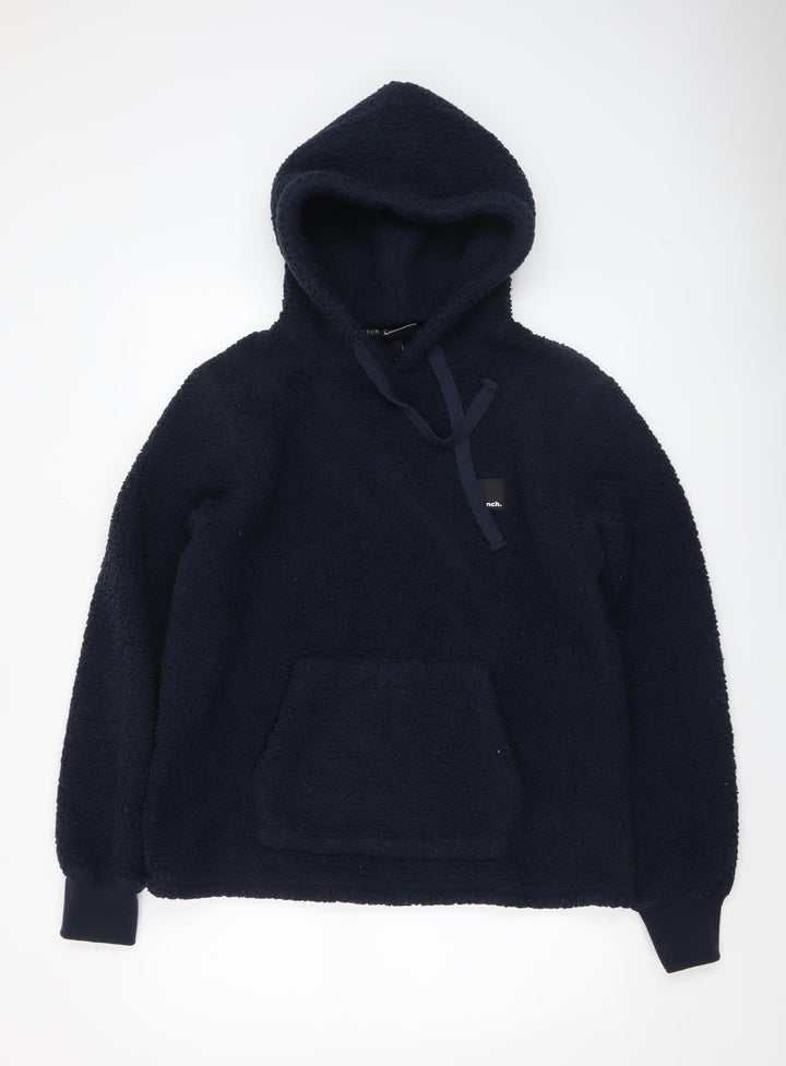 Bench Women's Navy Pullover Hoodie Medium Fleece Polyester