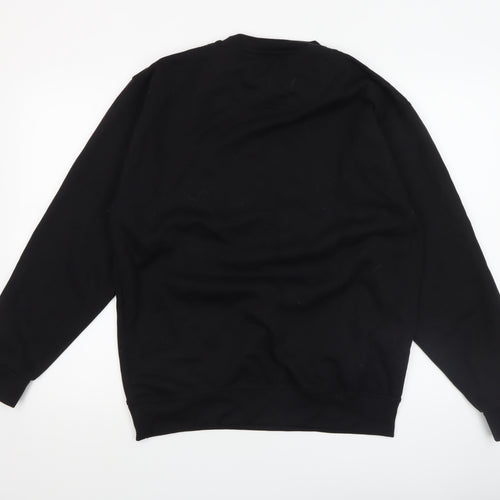 UCC Men's Black Christmas Rock Graphic Sweatshirt Size M