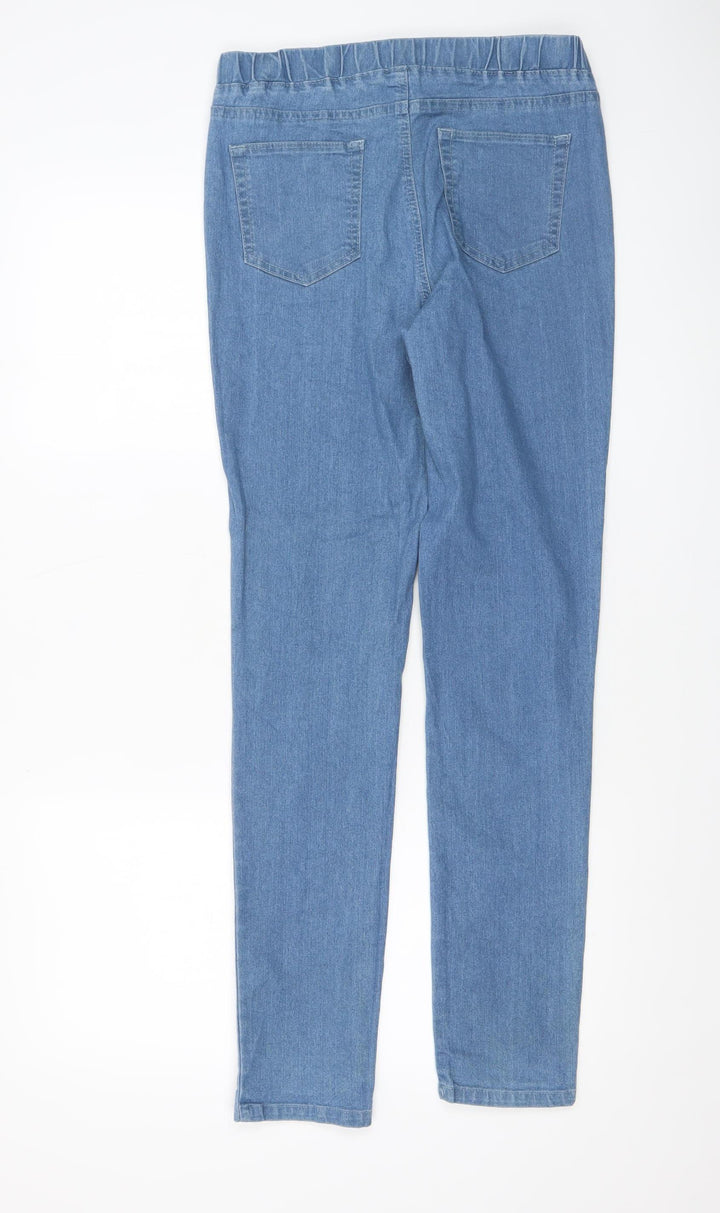 Avon Women's Blue Denim Jegging Jeans Size 10-12 Elastic Waist