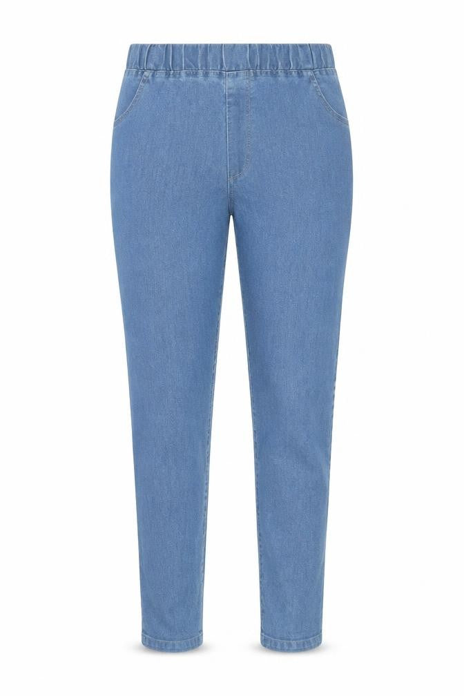 Avon Women's Blue Denim Jegging Jeans Size 10-12 Elastic Waist