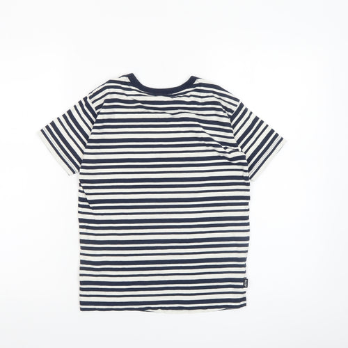 Superdry Womens Blue Striped Cotton T-Shirt Size 6