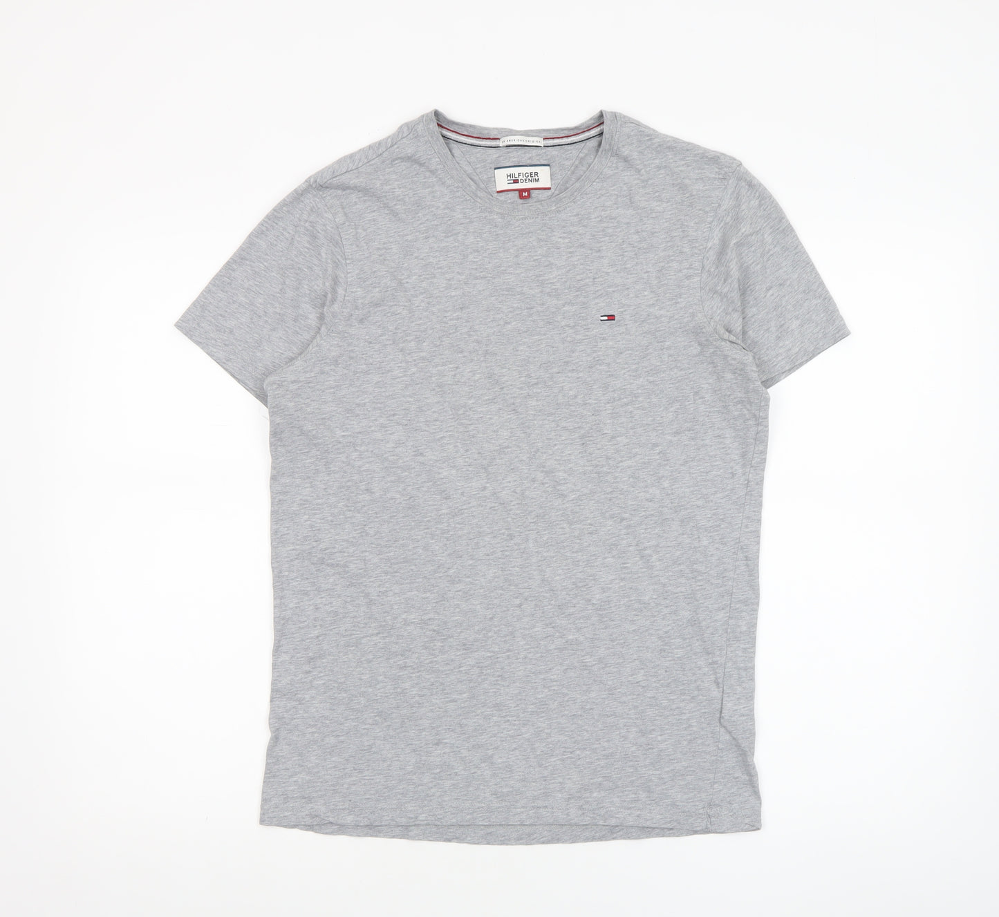 Tommy Hilfiger Denim Mens Grey M Short Sleeve Crew Neck Cotton T-Shirt