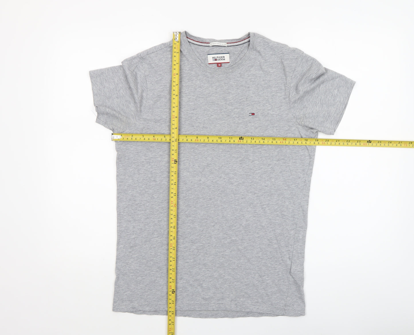 Tommy Hilfiger Denim Mens Grey M Short Sleeve Crew Neck Cotton T-Shirt