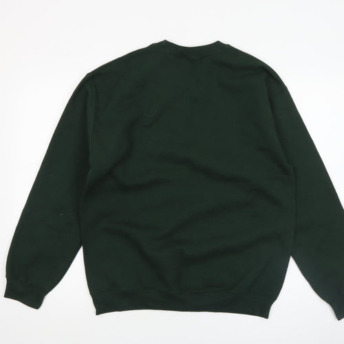 London Co Men's Green Christmas 'Gangster Wrapper' Pullover Sweatshirt Medium