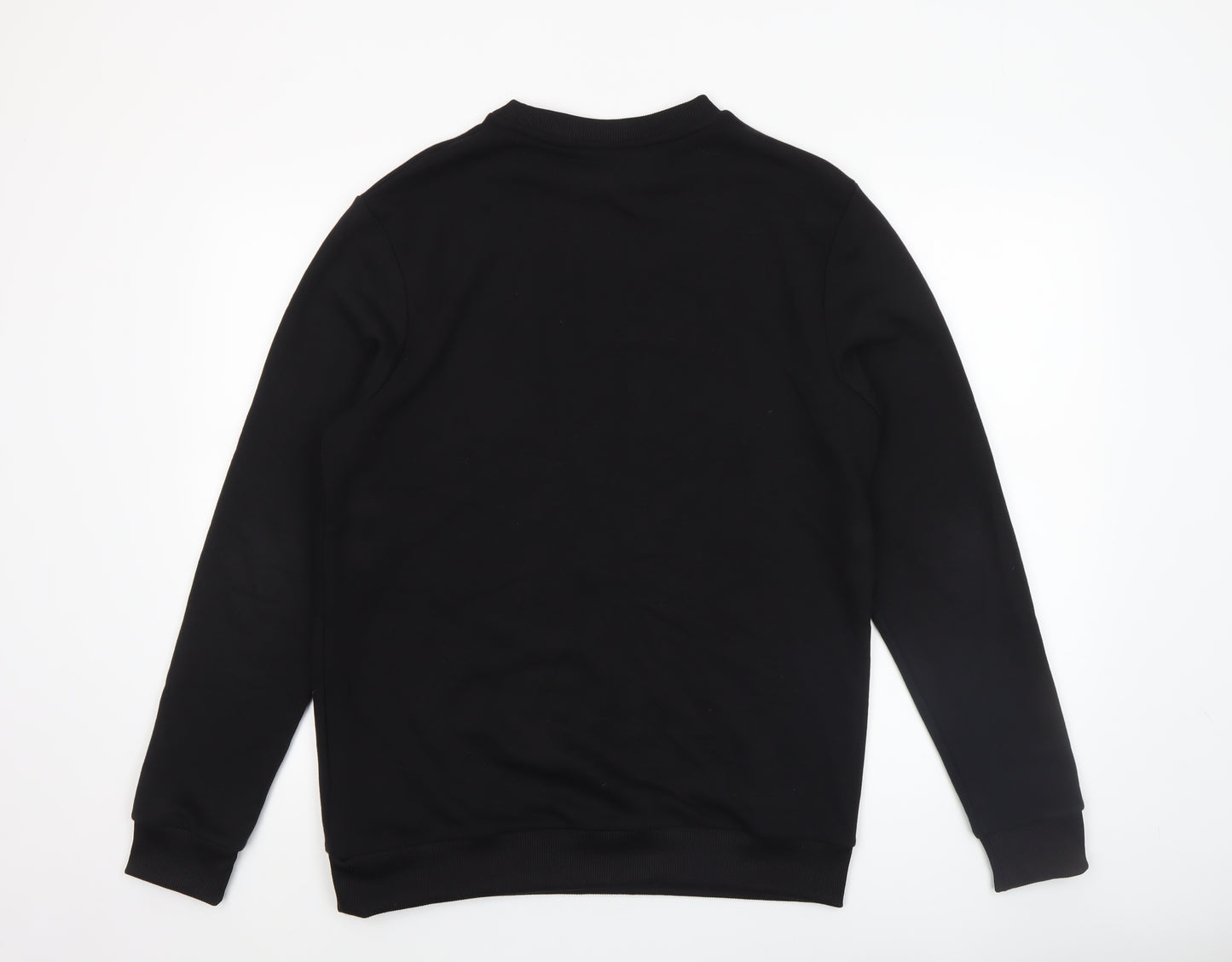boohooMAN Men’s Black Embroidered Logo Sweatshirt Medium