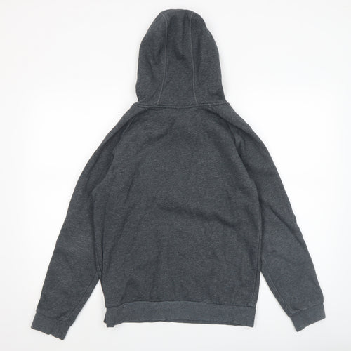 Adidas Boys Grey Pullover Hoodie Size 13-14 Years Lined Cotton Blend