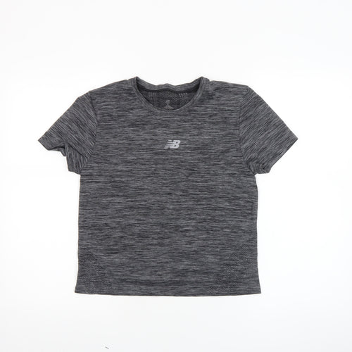 New Balance Women's Grey Short Sleeve Activewear T-Shirt - Size S