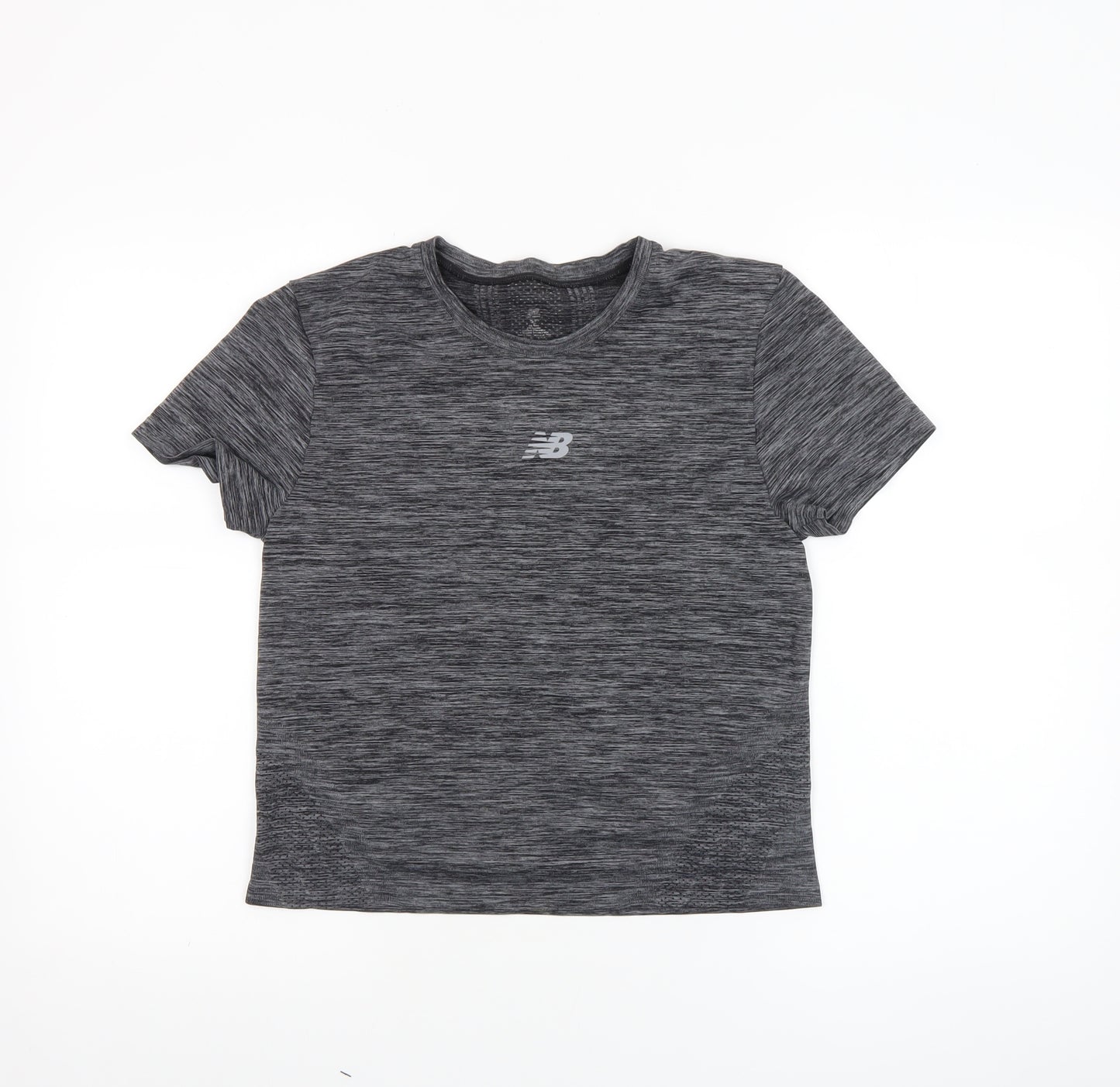 New Balance Women's Grey Short Sleeve Activewear T-Shirt - Size S