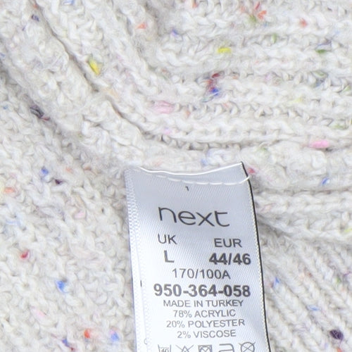 Next Women Beige V-Neck Knit Sleeveless Vest Jumper L