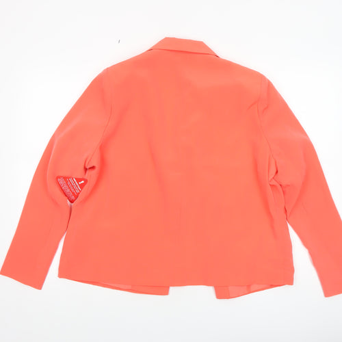 Love Label Women's Orange Blazer Jacket Size 16 Single Breasted