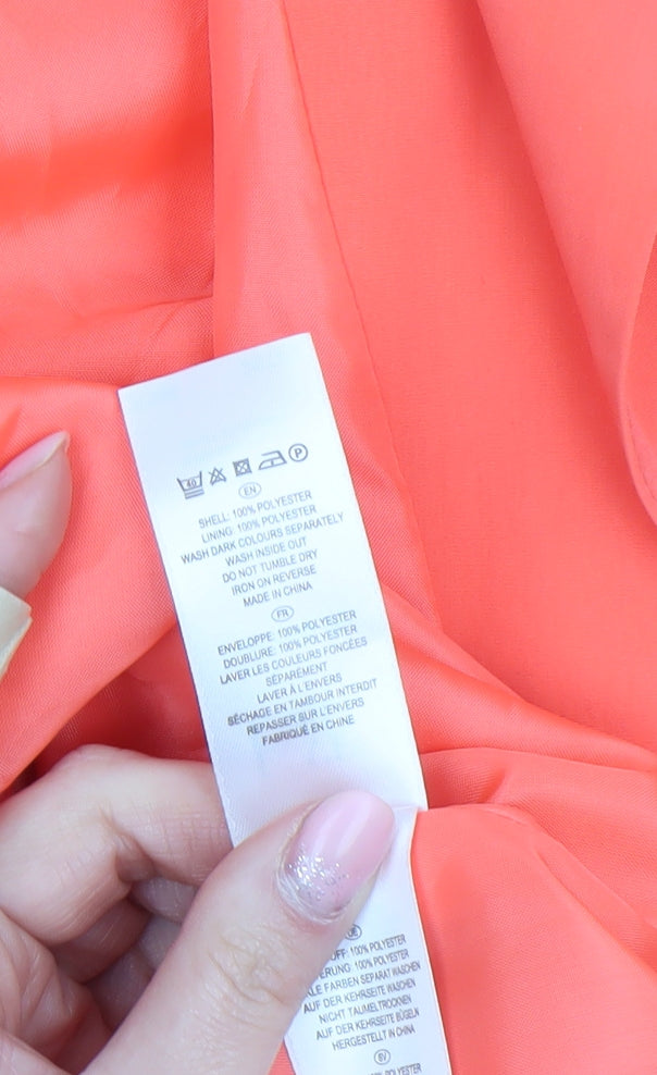 Love Label Women's Orange Blazer Jacket Size 16 Single Breasted