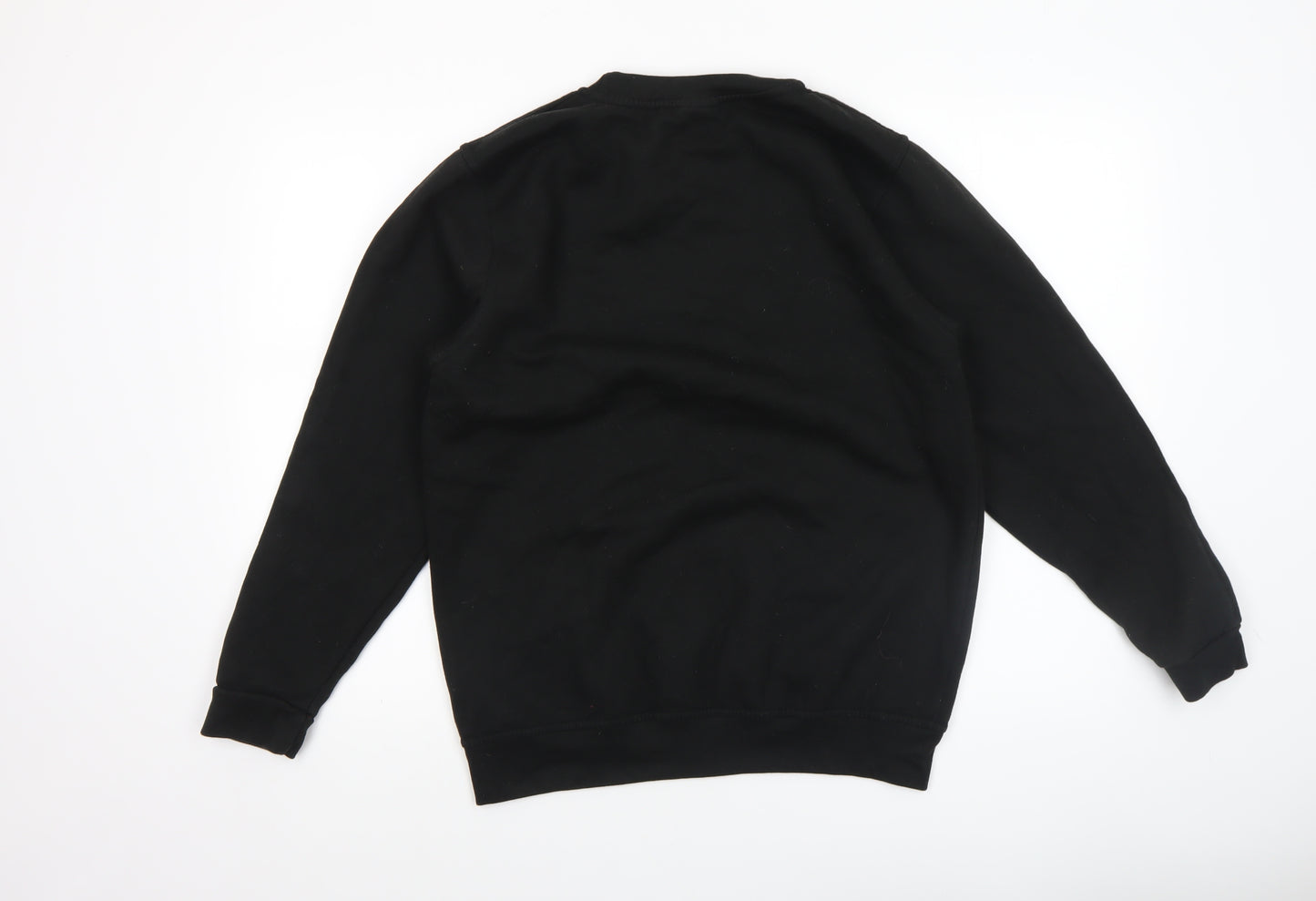 Uneek Mens Black Christmas Graphic Pullover Sweatshirt Size M
