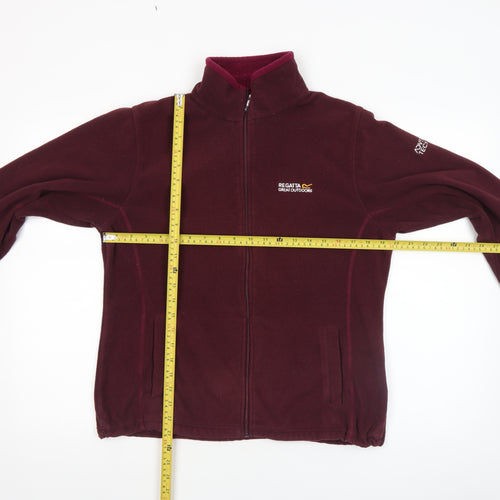Regatta Women's Red Fleece Full Zip Jacket Size 14 Outdoor Hiking