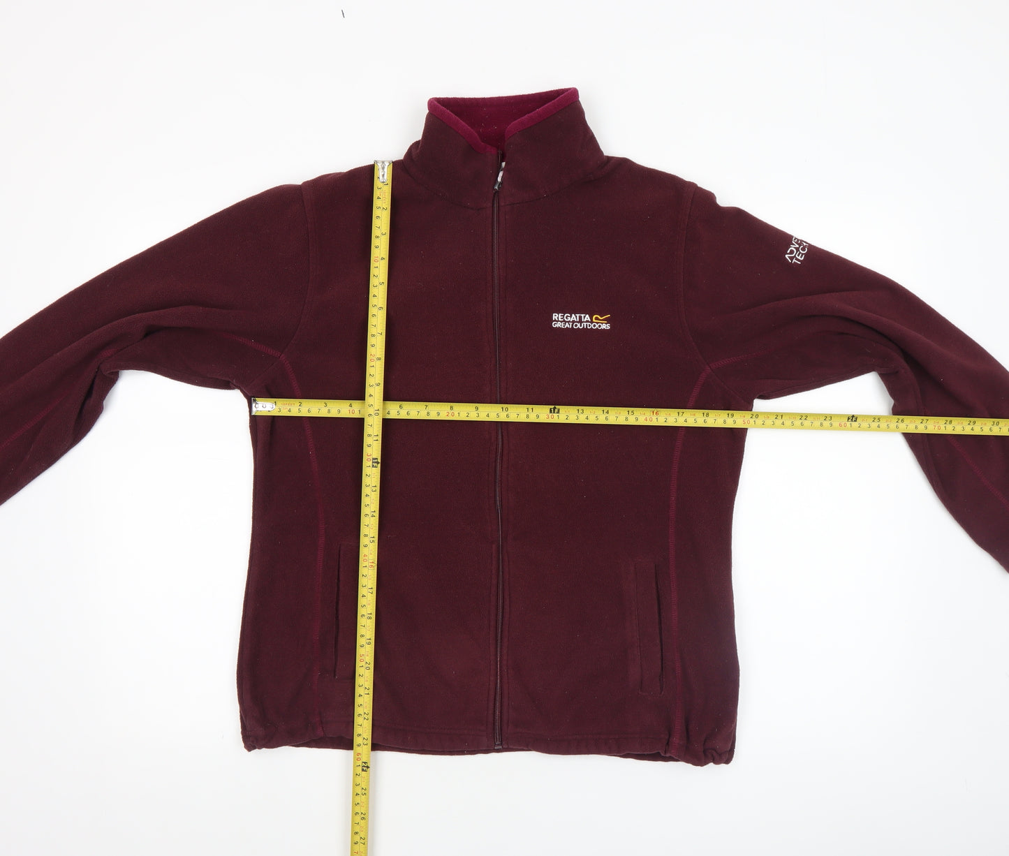 Regatta Women's Red Fleece Full Zip Jacket Size 14 Outdoor Hiking