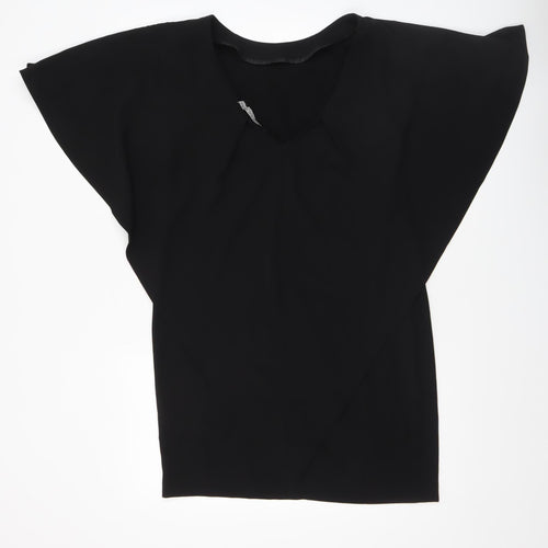 Marc New York Womens Black Size 8 Sheath V-Neck Stretch Dress