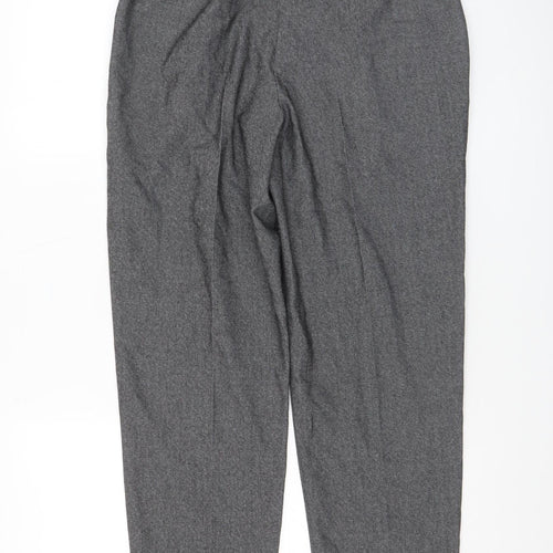 George Women’s Grey Pleated High Rise Tapered Trousers Size 8
