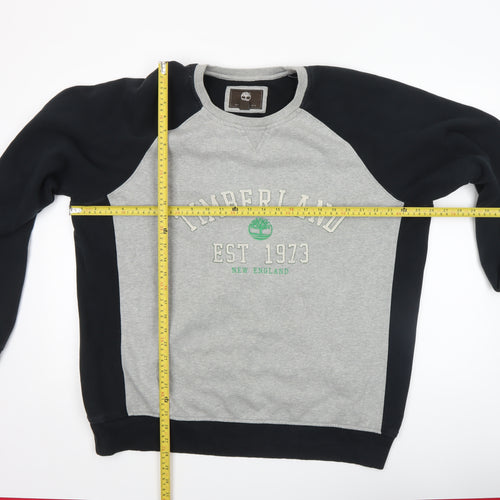 Timberland Men's Grey 2XL Regular Fit Logo Crew Neck Sweatshirt