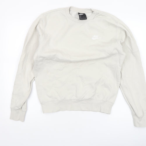 Nike Women’s Beige XS Pullover Sweatshirt Classic Crew Neck