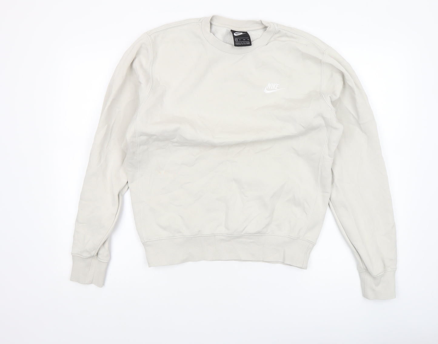 Nike Women’s Beige XS Pullover Sweatshirt Classic Crew Neck